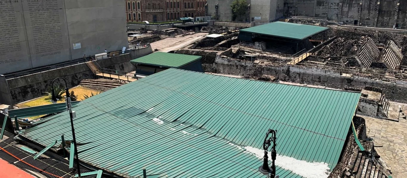 Μεξικό: Η στέγη που προστάτευε τον σημαντικότερο ναό των Αζτέκων κατέρρευσε από χαλάζι